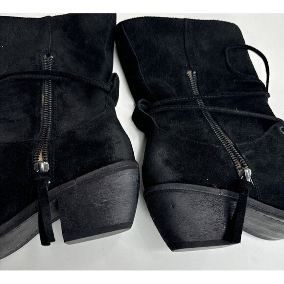 Latigo Portland Women's Black Suede Lace Booties Size 7 - Picture 7 of 11